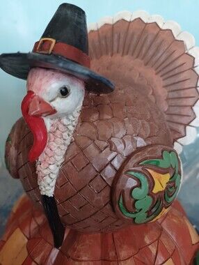 Jim Shore Red Label 'Gobble Greetings' Collectible Thanksgiving Turkey NEW